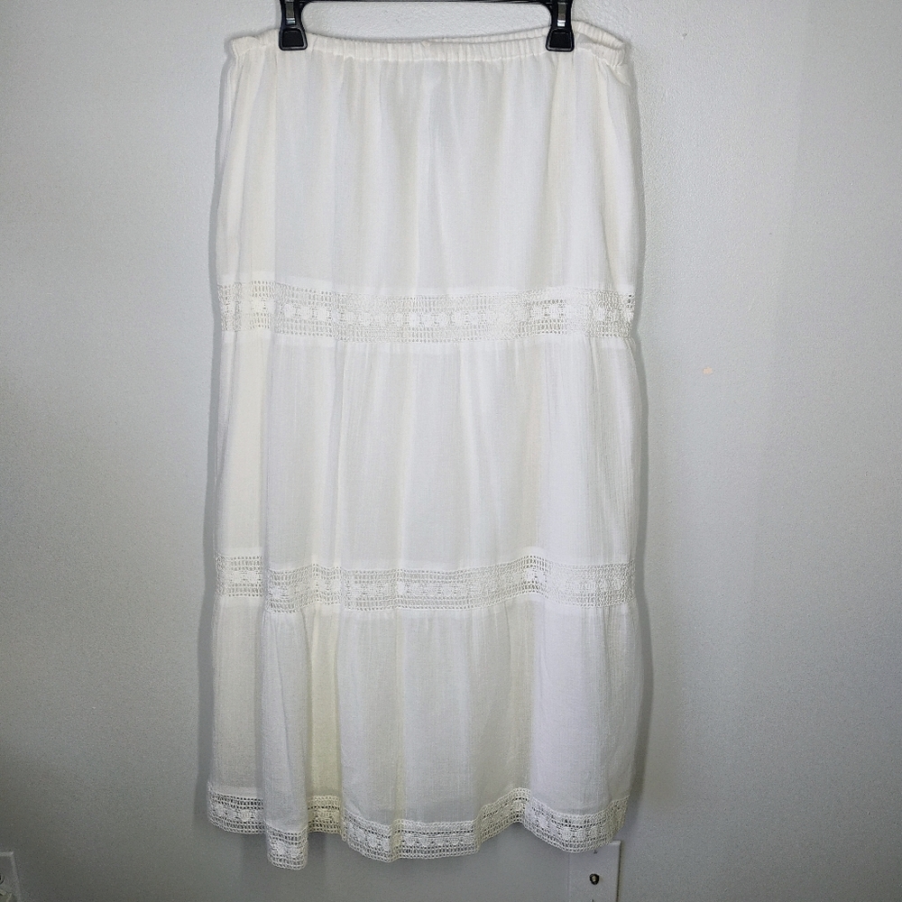 Jones New York White Midi Skirt